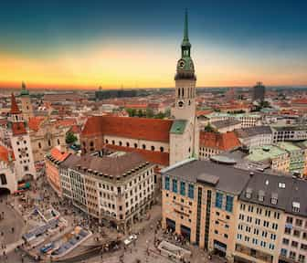 Rooftop cityscape in Munich